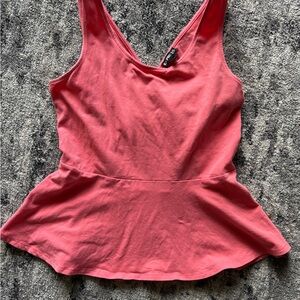 Express Party Club Coral Sleeveless Tank Top Criss Cross back size large